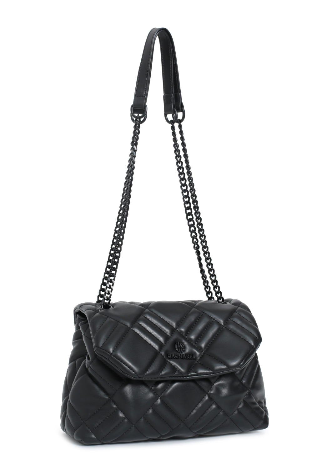 Bolso acolchado color negro Cacharel