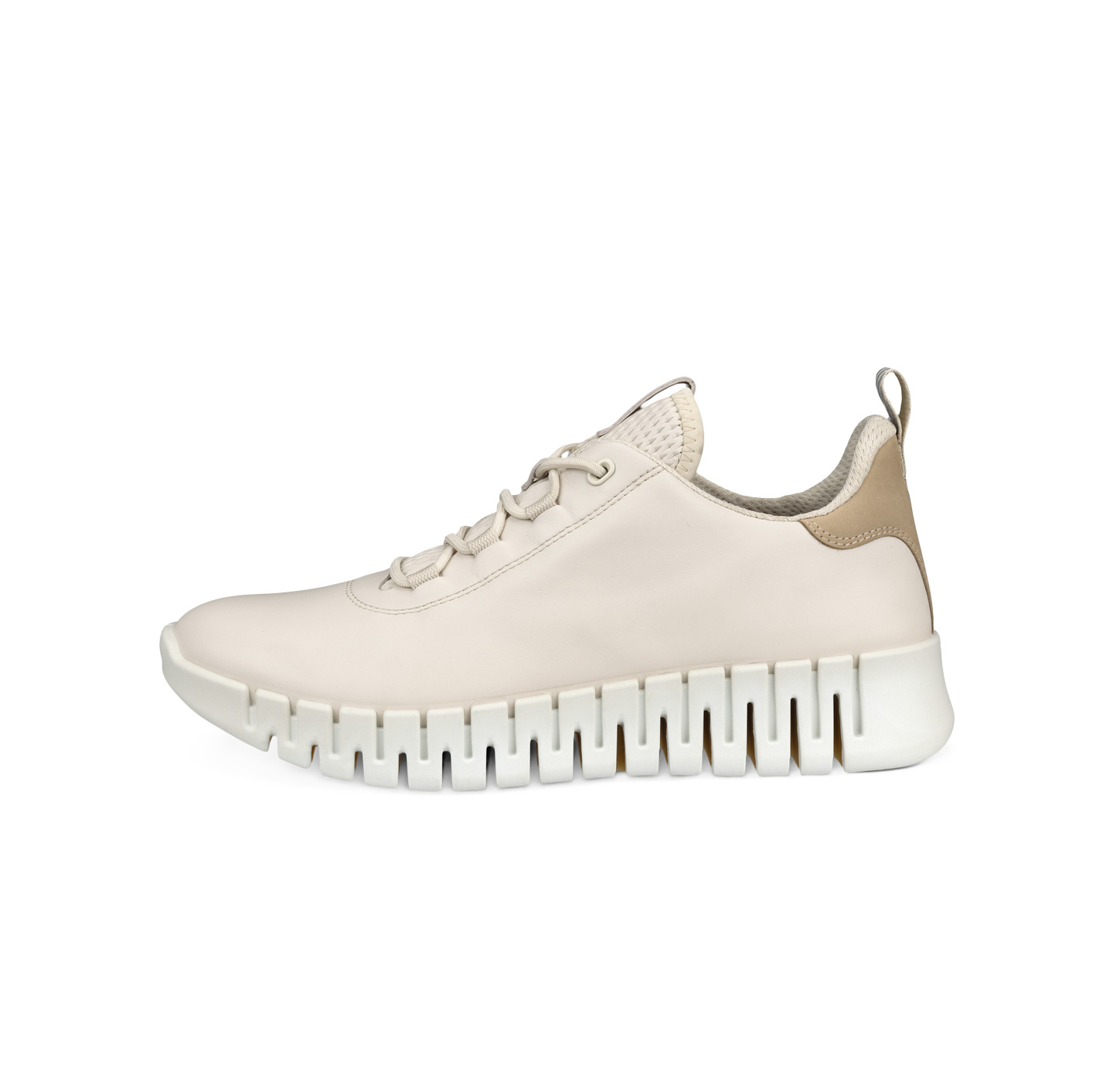 Zapatillas beige de piel para mujer ECCO gruuv w